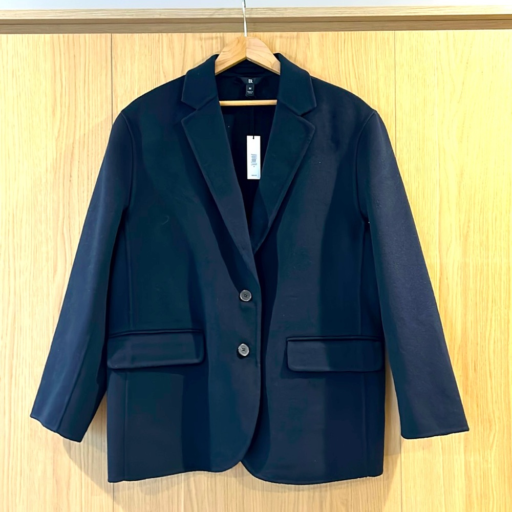 Banana Republic - Luxurious navy wool felt blazer - nwt!